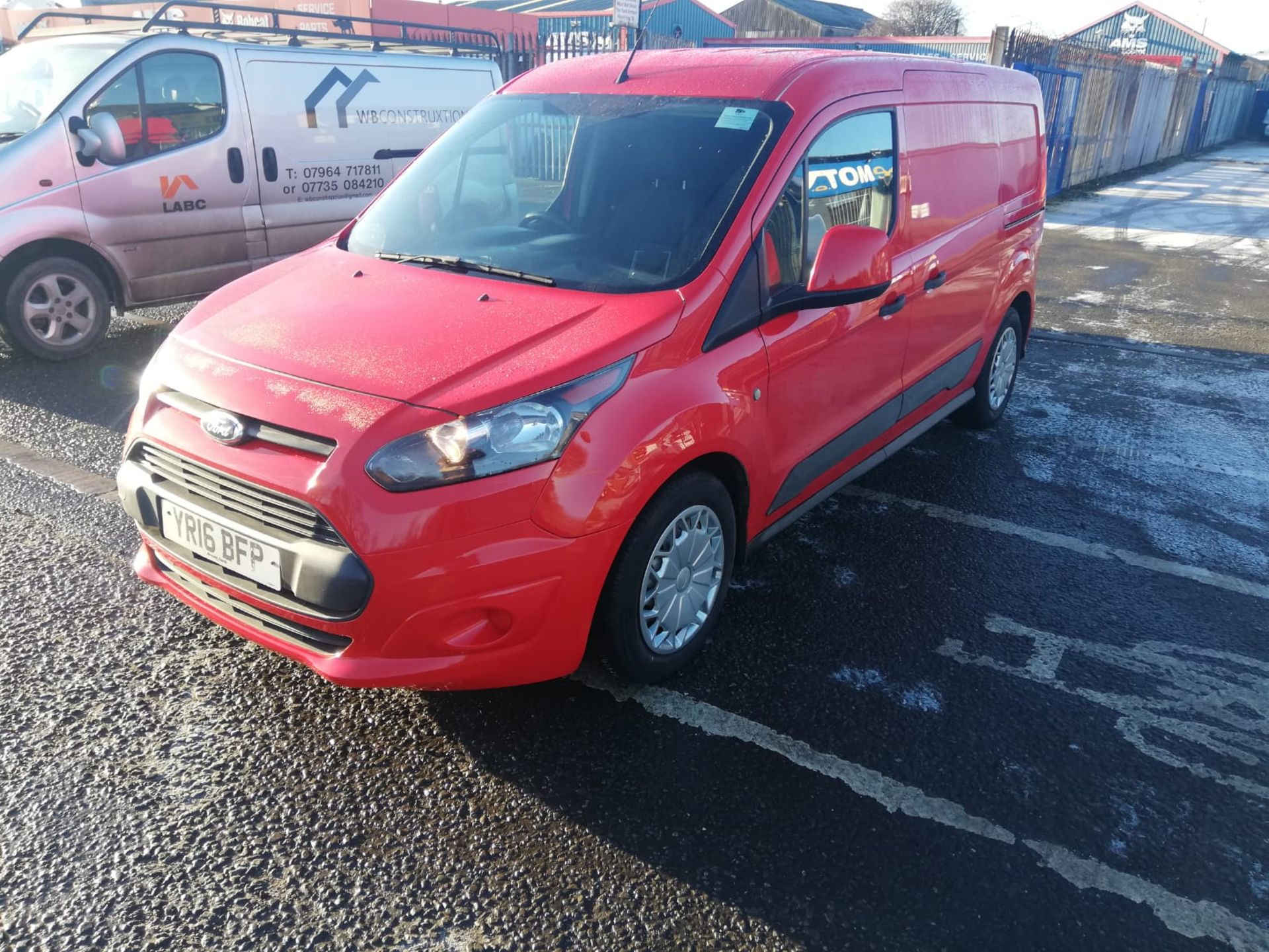 2016 16 ford Transit connect Lwb Red Panel van - Full service history - air con - YR16 BFP - Image 3 of 10