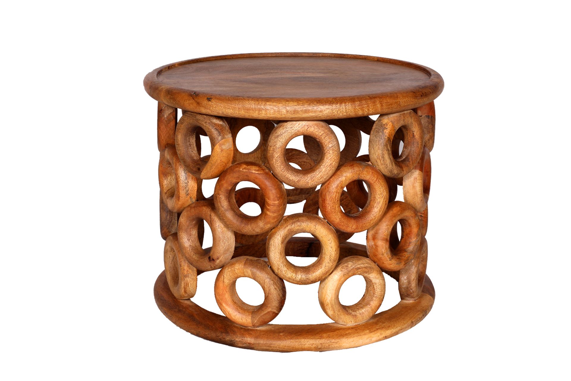 5 X MANGO WOOD - NATURAL SIDE TABLES - ND004 - Image 2 of 2