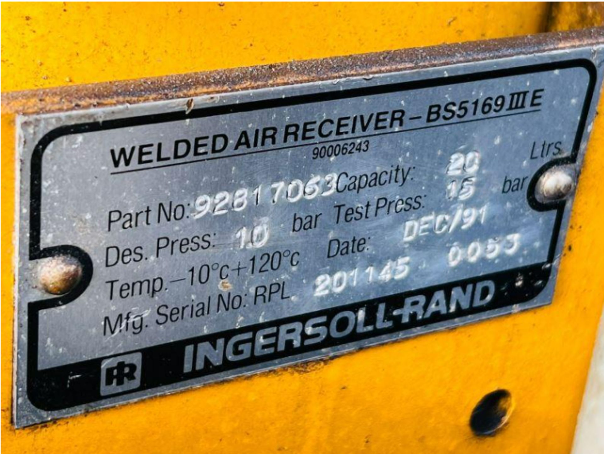 INGERSOL RAND P260WD COMPRESSOR * ONLY 713 HOURS * C/W DEUTZ ENGINE - Image 11 of 18