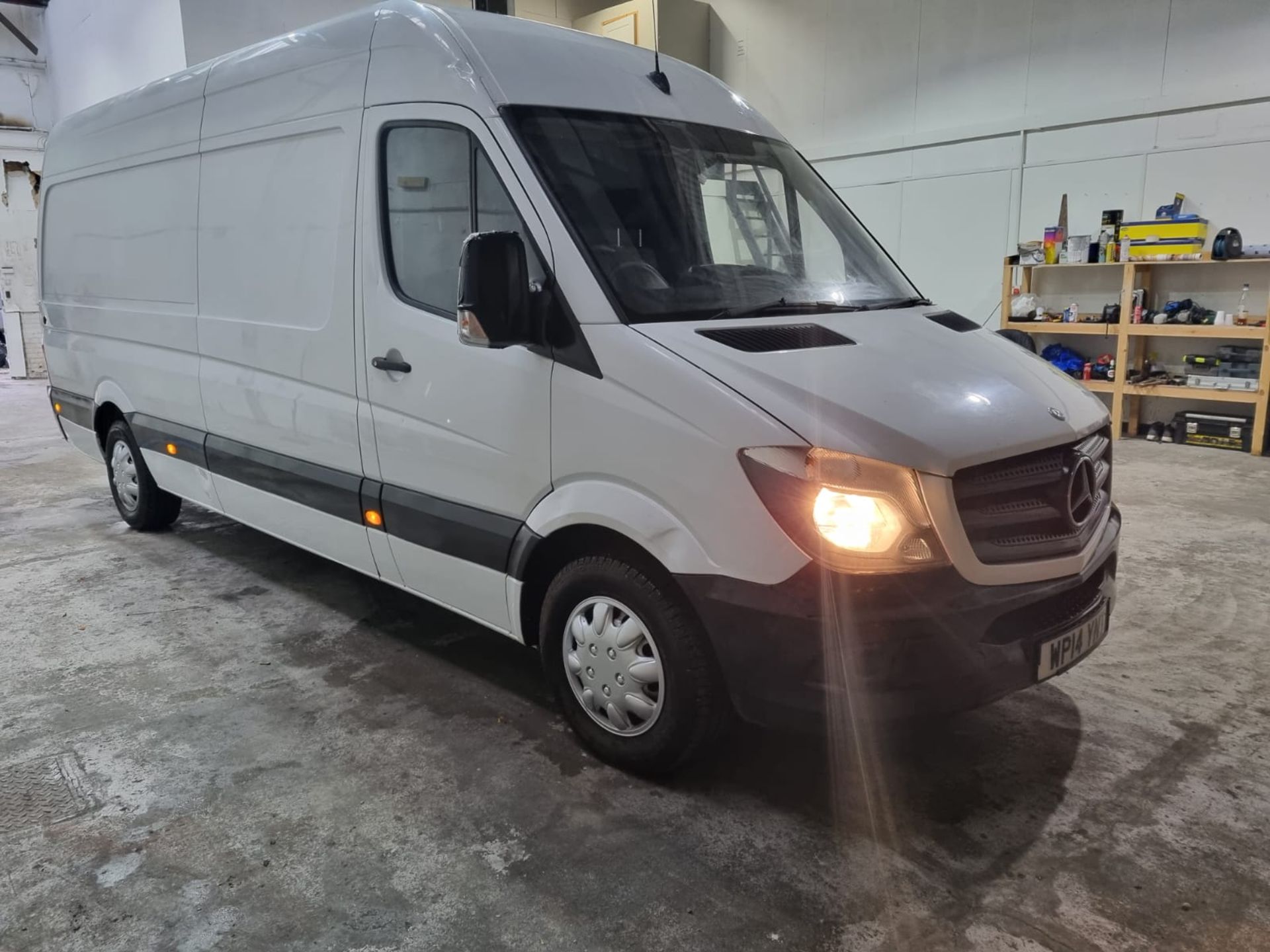 2014 MERCEDES-BENZ SPRINTER 313 CDI LWB WHITE PANEL VAN - 2.2 DIESEL - REVERSE CAMERA WP14 YNT