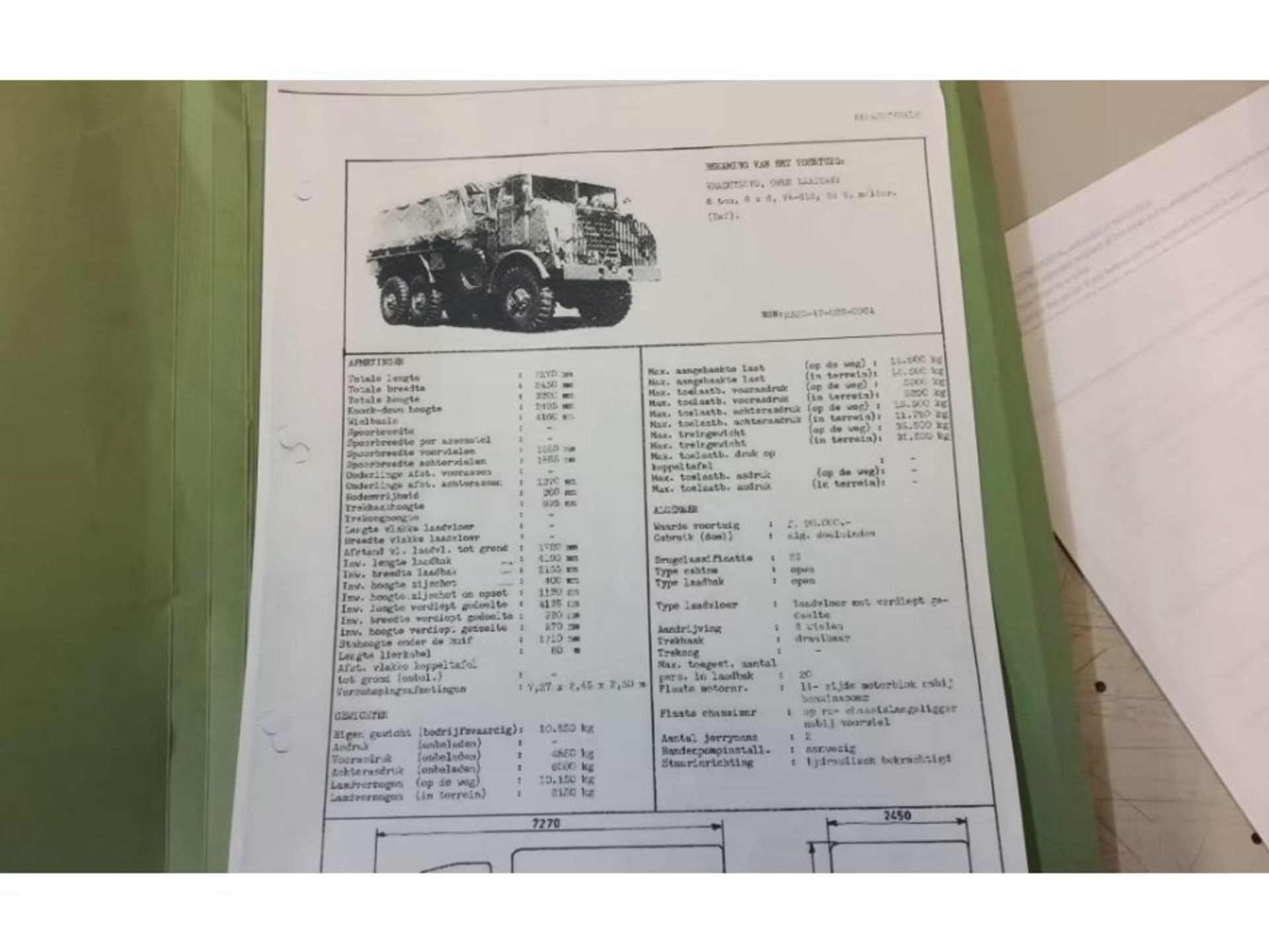 1968 DAF YA616 - 6-WHEEL DRIVE MILITARY CRANE VEHICLE - TAX MOT EXEMPT - RUNS, STARTS, DRIVES LIFTS - Image 5 of 8