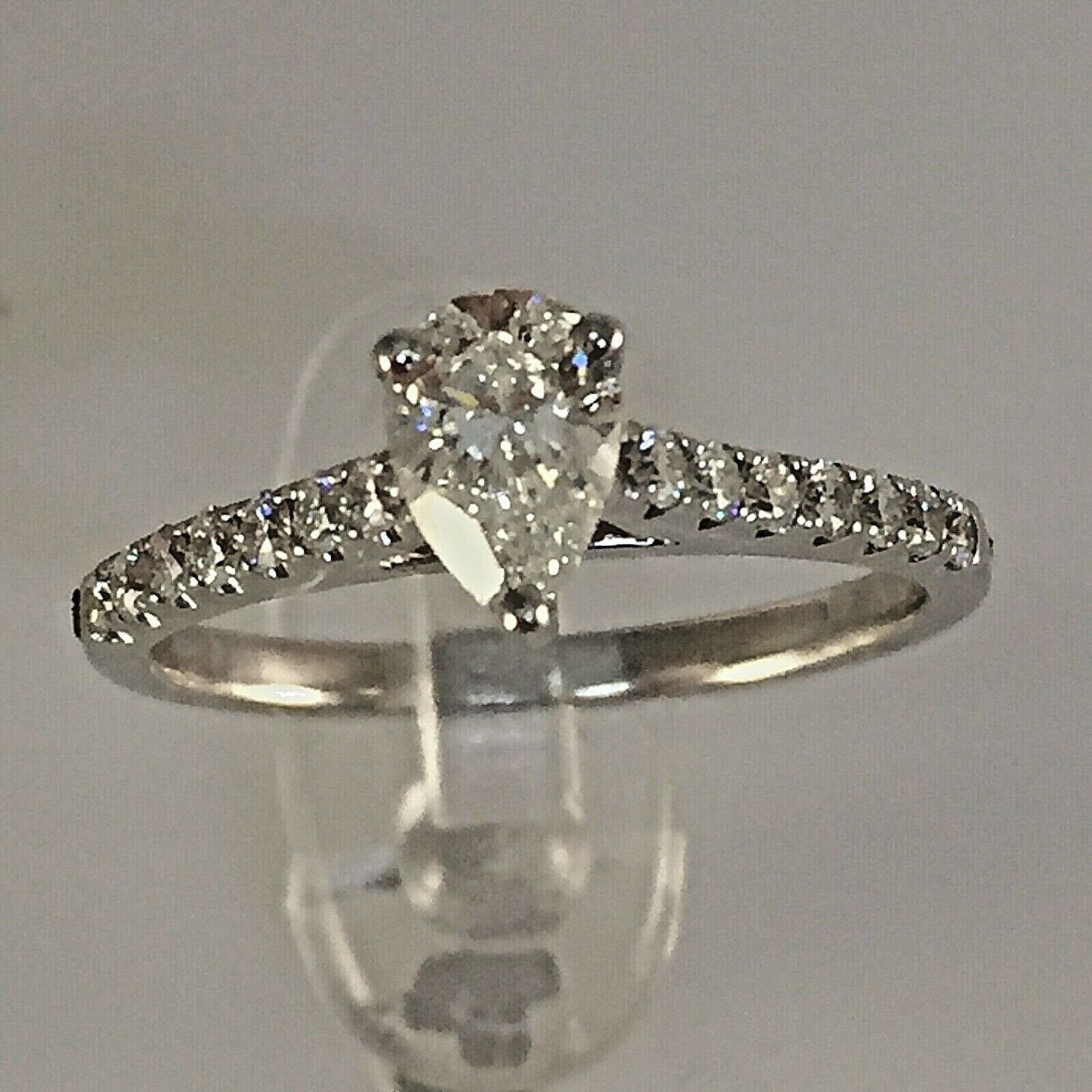 PEAR SHAPE 0.60CT DIAMOND ENGAGEMENT RING - Image 4 of 4