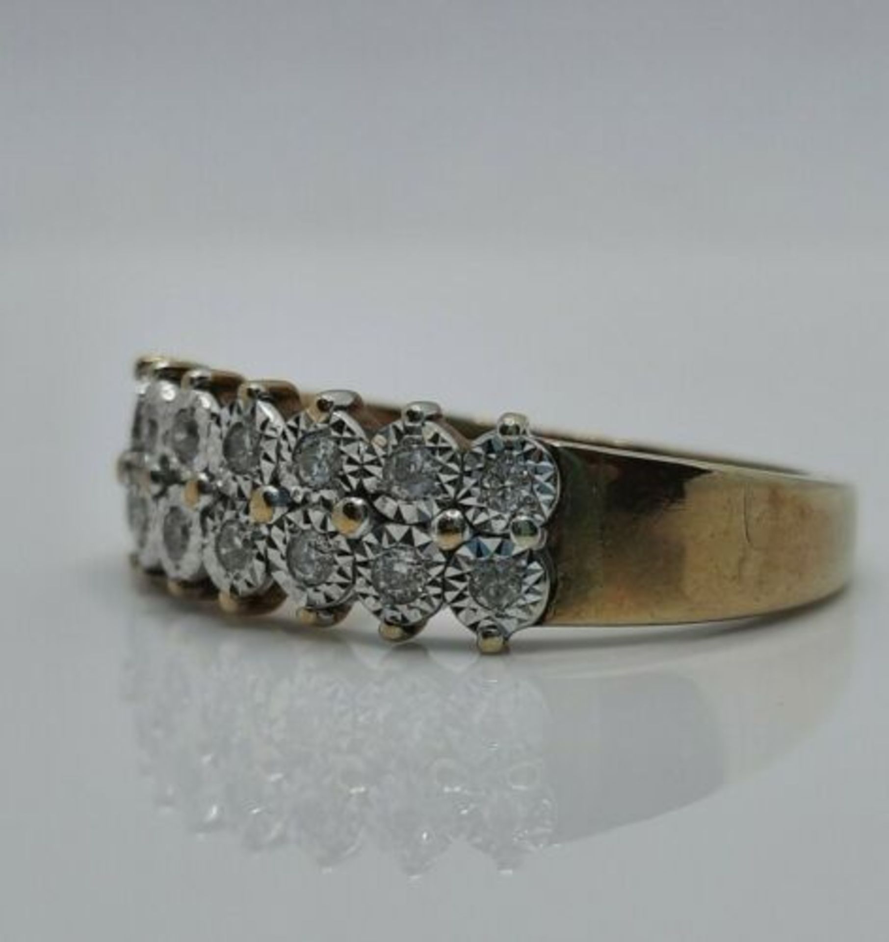 0.15CT DIAMOND WEDDING/ DRESS RING / 9K YELLOW GOLD - Image 4 of 7