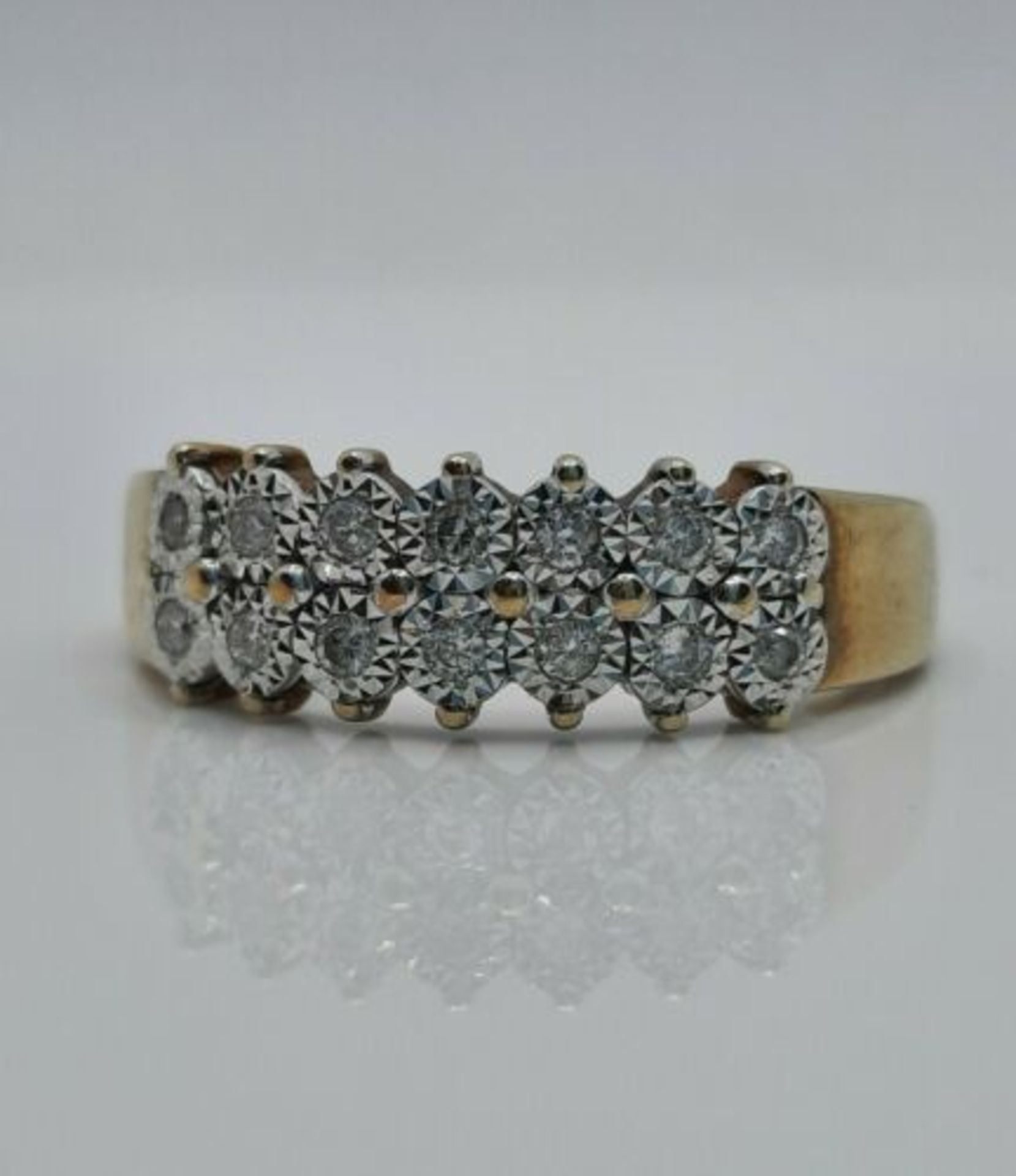 0.15CT DIAMOND WEDDING/ DRESS RING / 9K YELLOW GOLD - Image 7 of 7