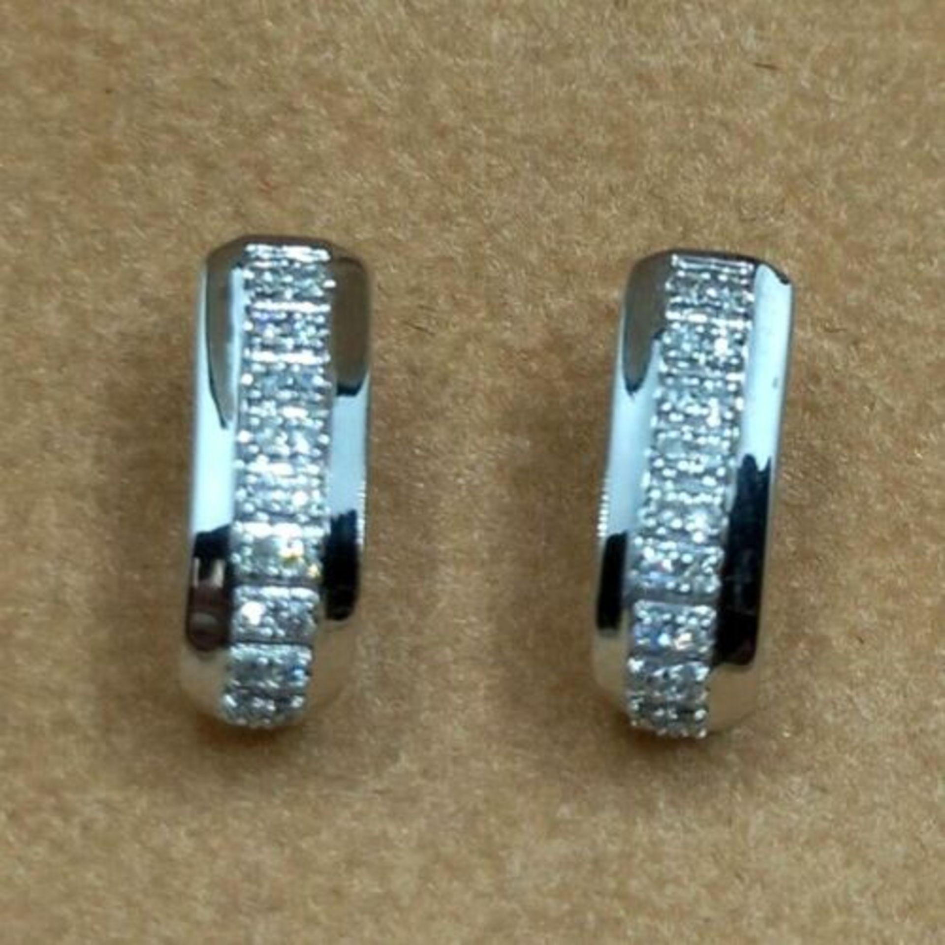 DIAMOND EARRINGS 0.10CT WHITE GOLD - Image 3 of 5