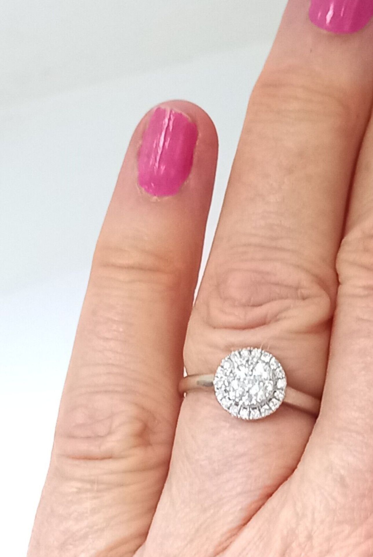 0.40 DIAMOND HALO CLUSTER ENGAGEMENT/DRESS RING - Image 2 of 4