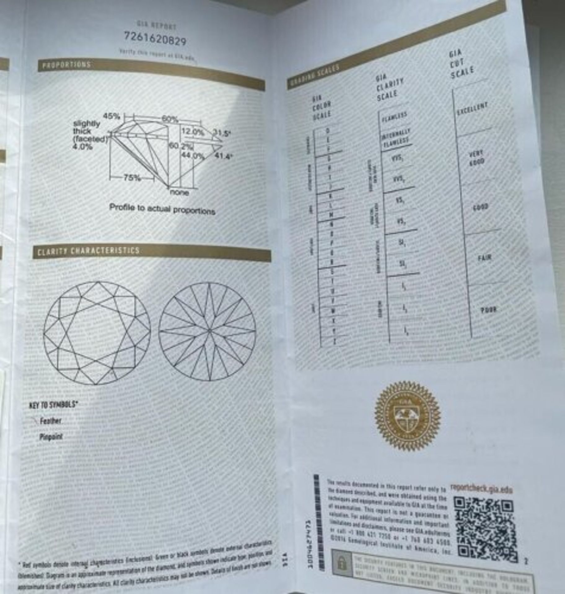 1.00 CARAT ROUND BRILLIANT LOOSE NATURAL DIAMOND GIA CERTIFICATE G/VS2 - Image 2 of 4