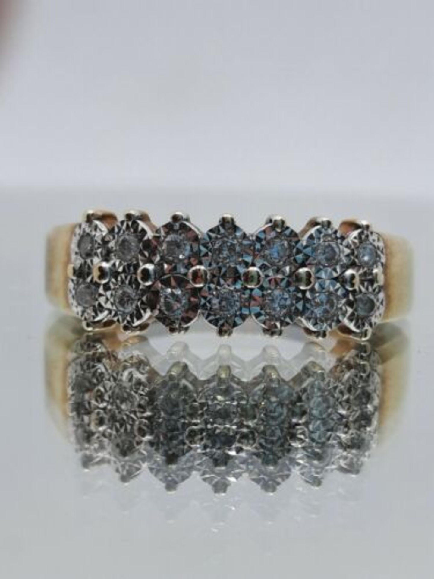 0.15CT DIAMOND WEDDING/ DRESS RING / 9K YELLOW GOLD - Image 6 of 7