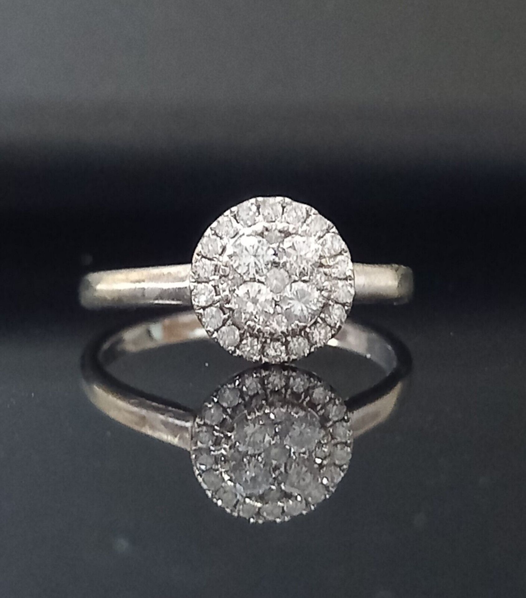 0.40 DIAMOND HALO CLUSTER ENGAGEMENT/DRESS RING