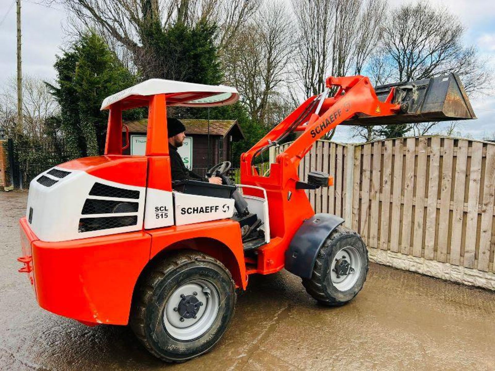 SCHAEFF SCL515 4WD LOADING SHOVEL C/W CANOPY AND ROLE FRAME - Image 8 of 15