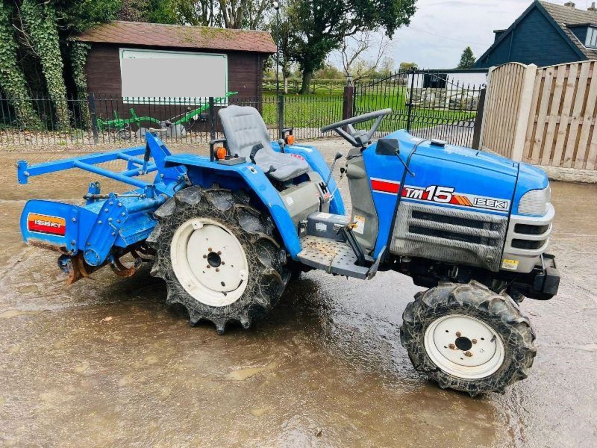 ISEKI TM15 4WD COMPACT TRACTOR C/W REAR ROTAVATOR - Image 10 of 12