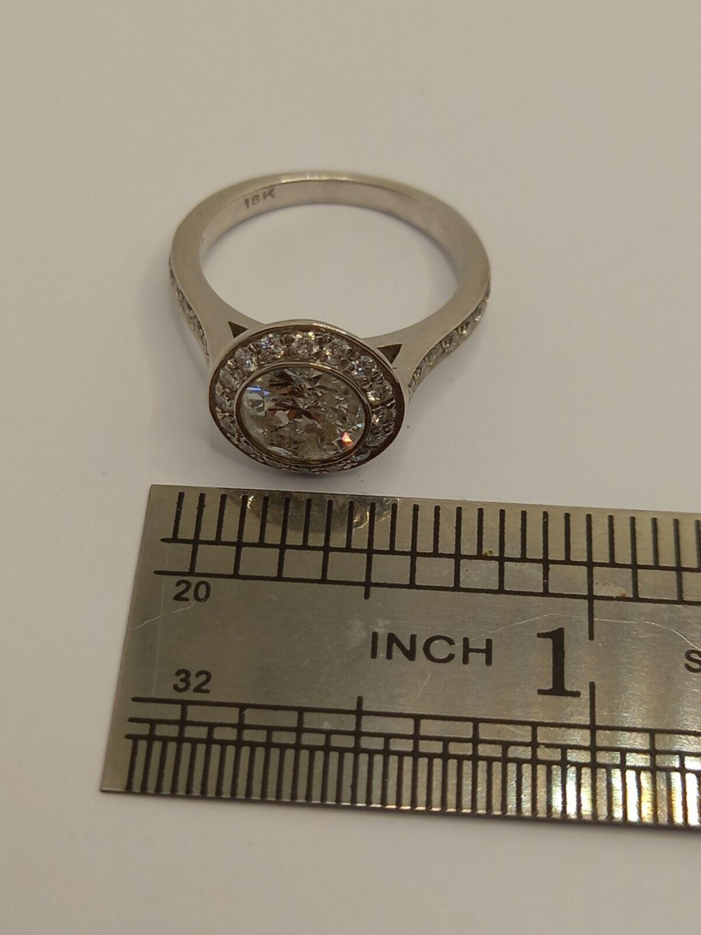 RUB-OVER 2.00 CT ROUND DIAMOND HALO SET RING - Image 4 of 4