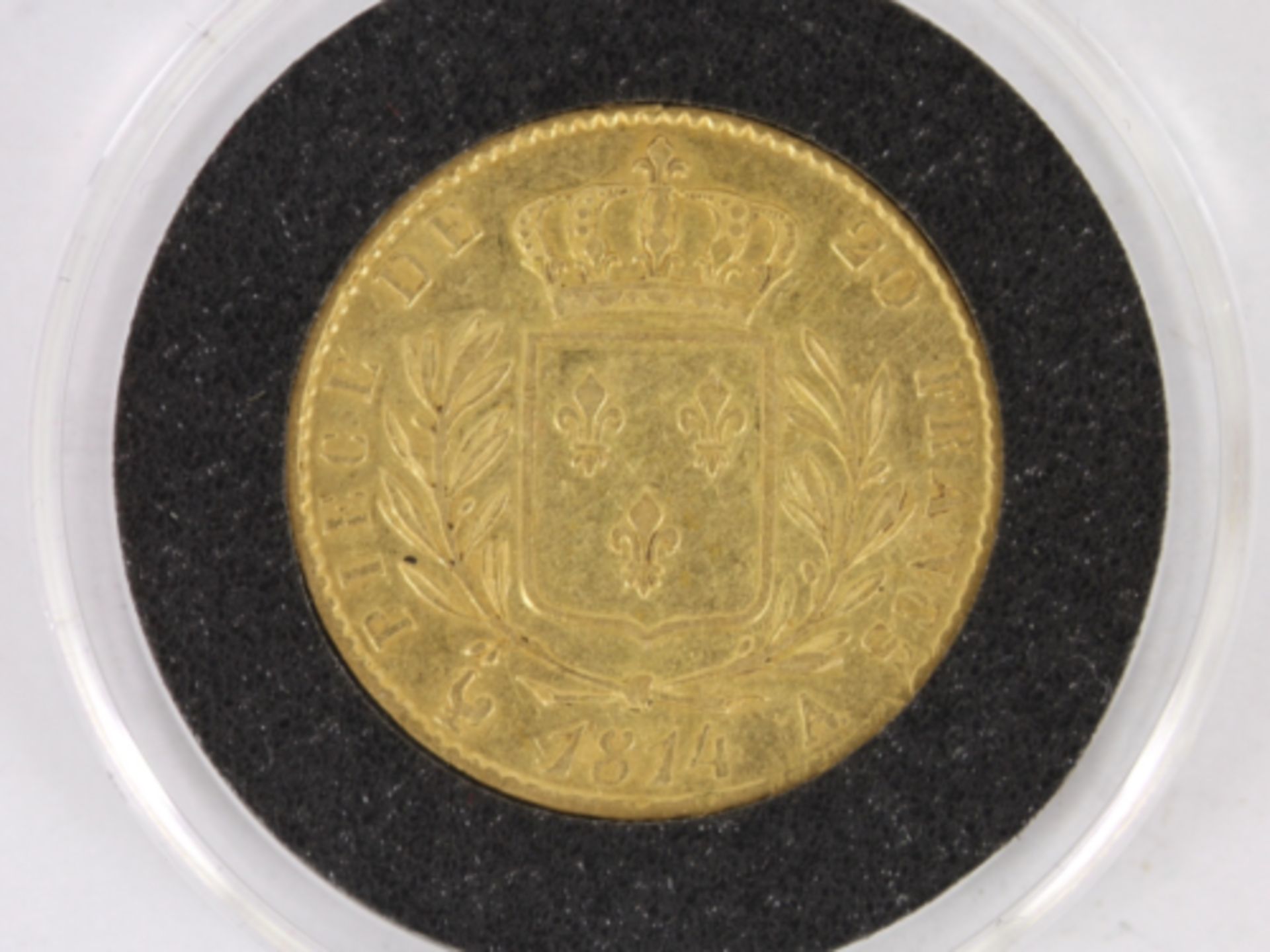 KING LOUIS XVIII GOLD TWENTY FRANCS 1814 COIN PARIS HERITAGE RELEASE CB84 - Image 3 of 4