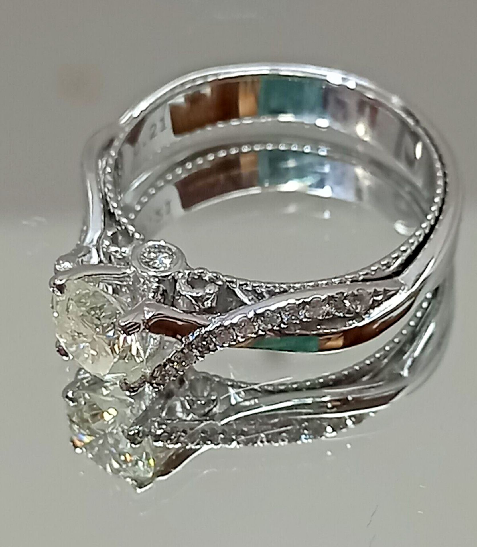 1.18CT DIAMOND ENGAGEMENT RING/WHITE GOLD