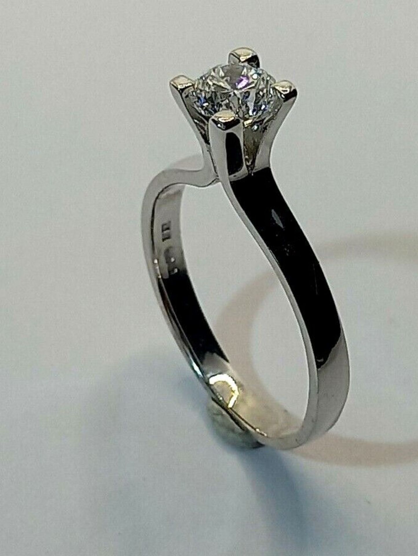 ENGAGEMENT DIAMOND RING/WHITE GOLD 0.45CT SI1 E - Image 2 of 6