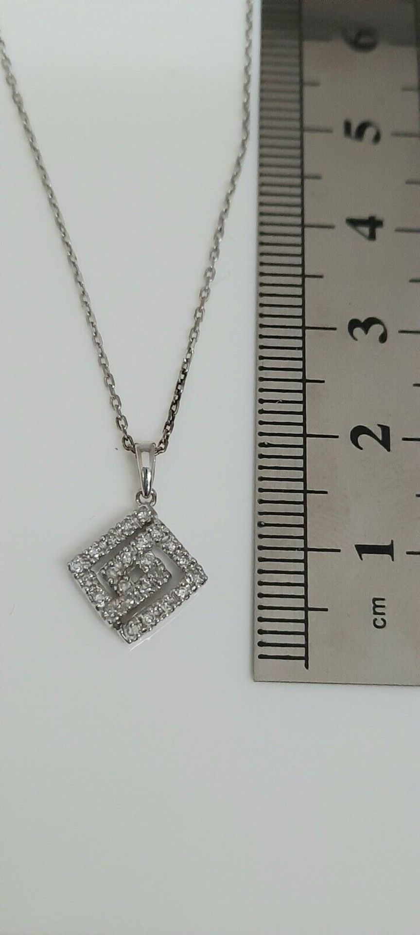 DIAMOND PENDANT/DIAMOND SHAPE IN WHITE GOLD - Image 5 of 5