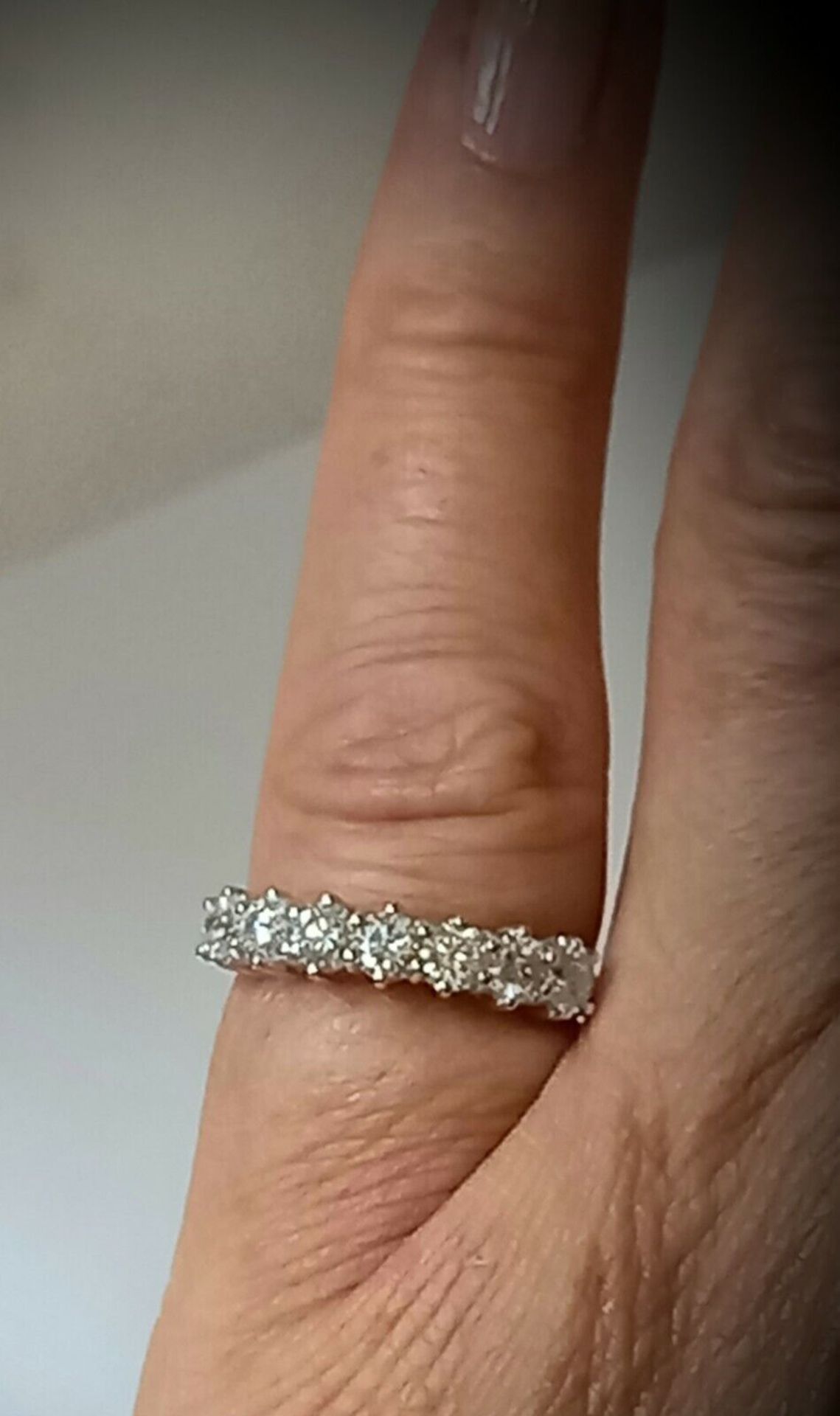 1.00CT 7 STONE ETERNITY/DRESS RING/WHITE GOLD - Image 3 of 3