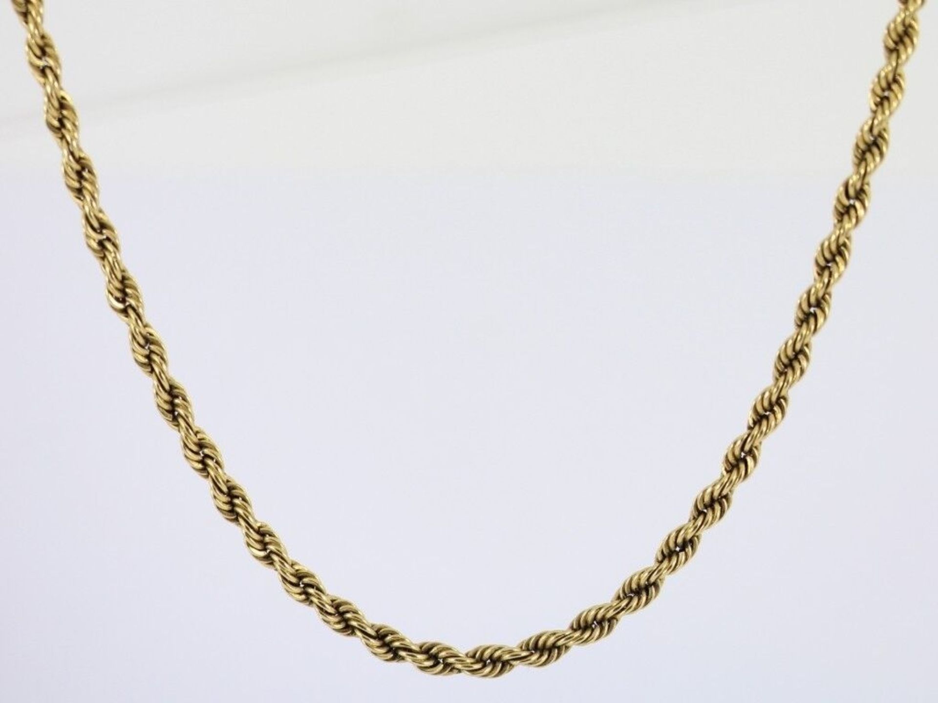 ROPE CHAIN NECKLACE 9CT GOLD STUNNING 15.75" 375 11.7G CT34