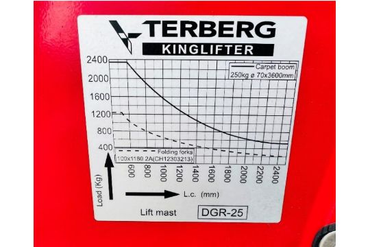 TERBERG DGR-25 KINGLIFTER FORK TRUCK * YEAR 2014 * C/W 2 STAGE MASK - Image 14 of 15