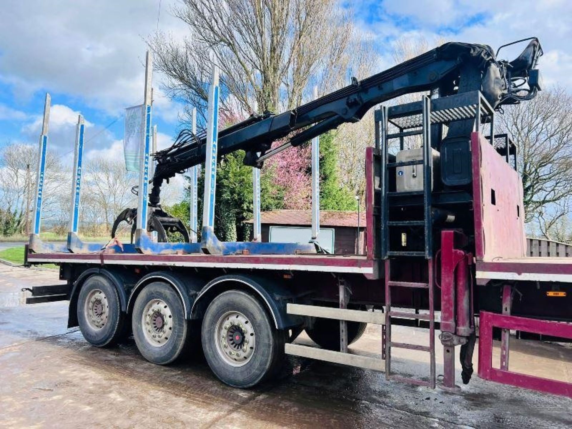 SDC TRI-AXLE LOGG TRAILER * YEAR 2007 * C/W TEREX ATLAS 105.2-A11 CRANE - Image 14 of 17