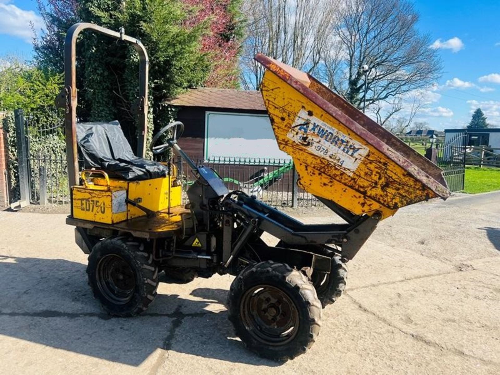 VOLVE ED750 4WD HIGH TIP DUMPER C/W ROLE FRAME - Image 9 of 16