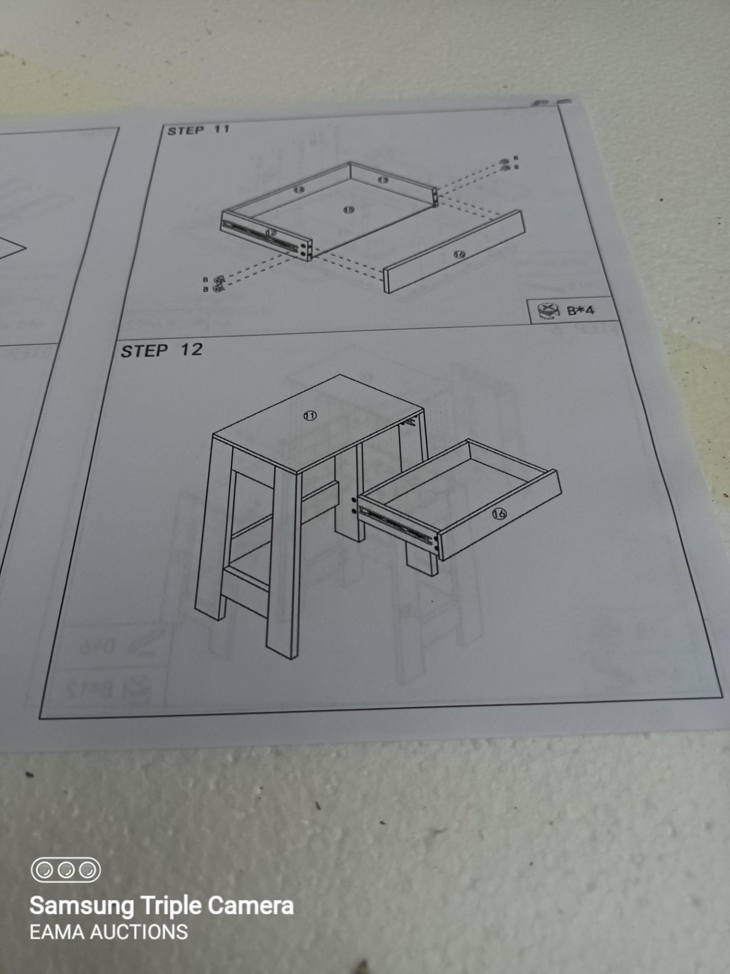 L198 - 1 PALLET CONTAINING APPROX 23 NEW DESKS WITH DRAWERS - Image 2 of 2