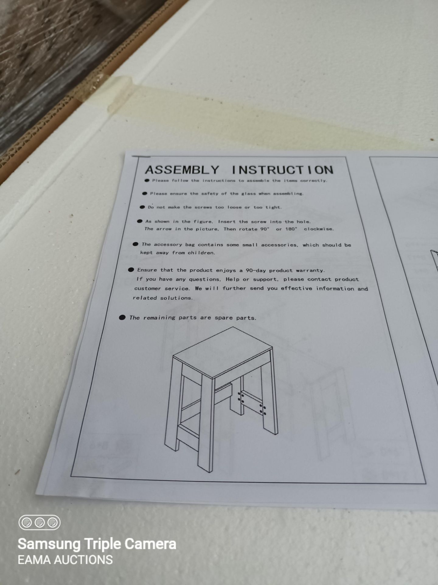 L198 - 1 PALLET CONTAINING APPROX 23 NEW DESKS WITH DRAWERS