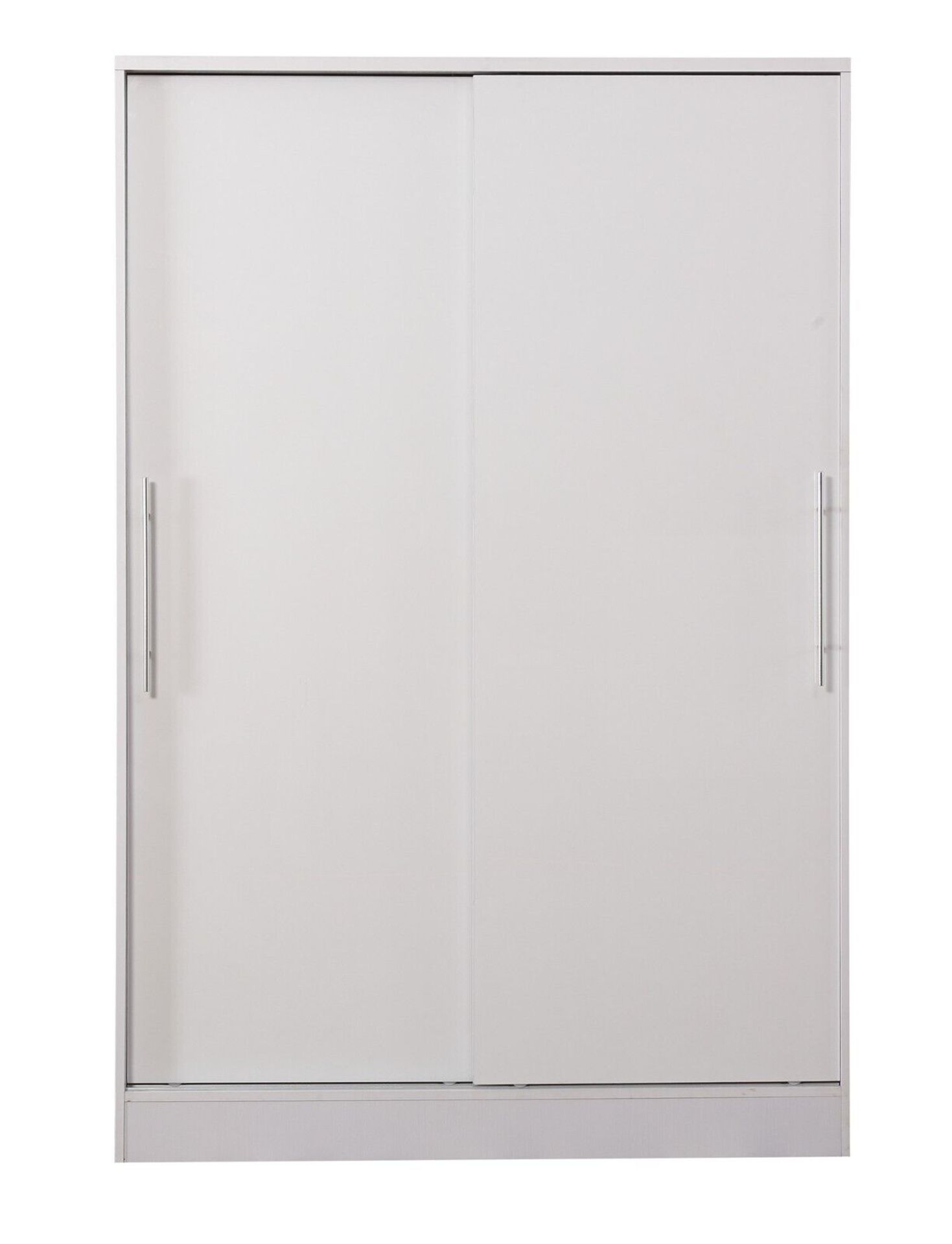 2 DOOR SLIDING WARDROBE XL HIGH GLOSS BEDROOM FURNITURE WHITE ON WHITE - Image 7 of 8