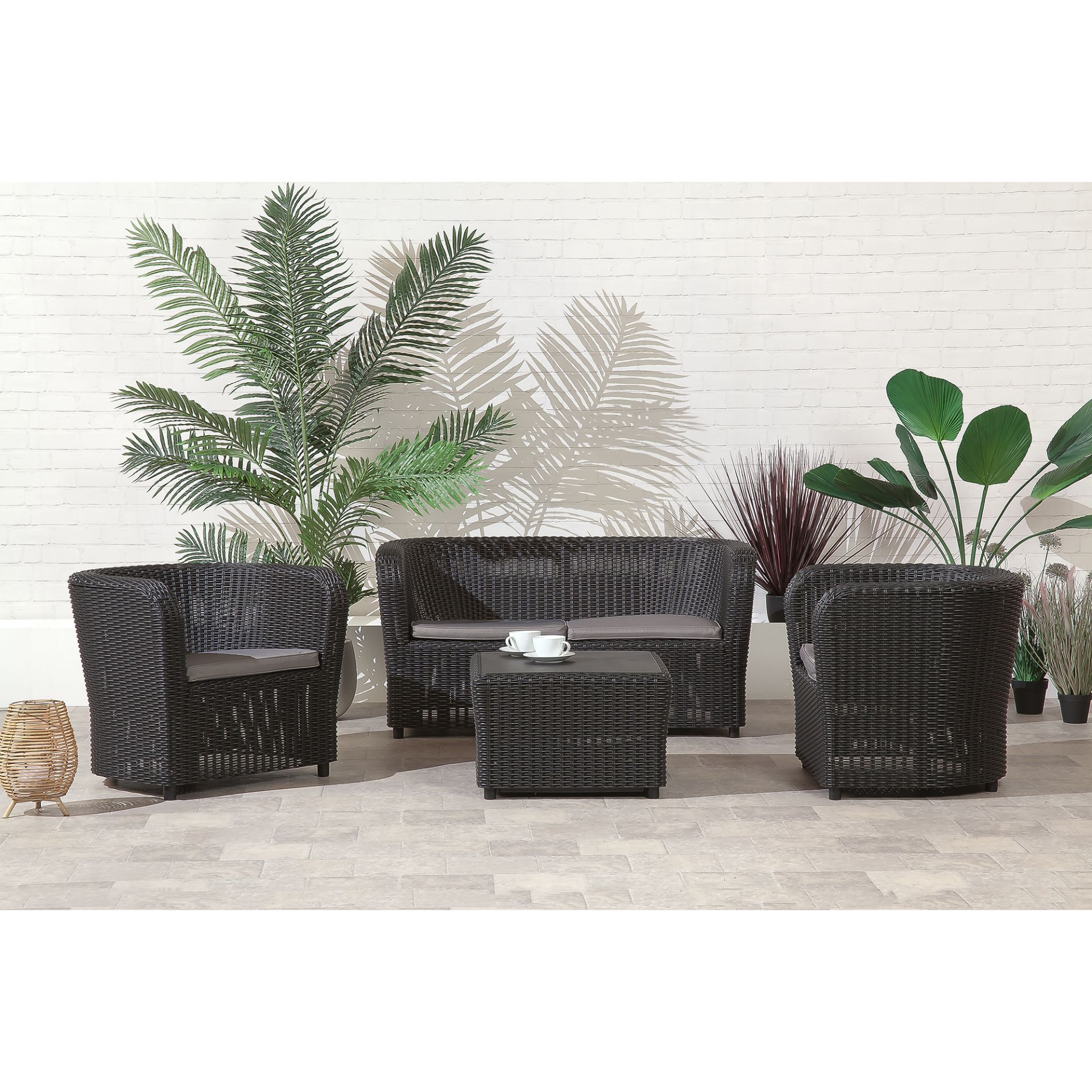 NOVA SOFA COLLECTION INJECTION MOLDED RATTAN SET BRAND NEW RRP £1099