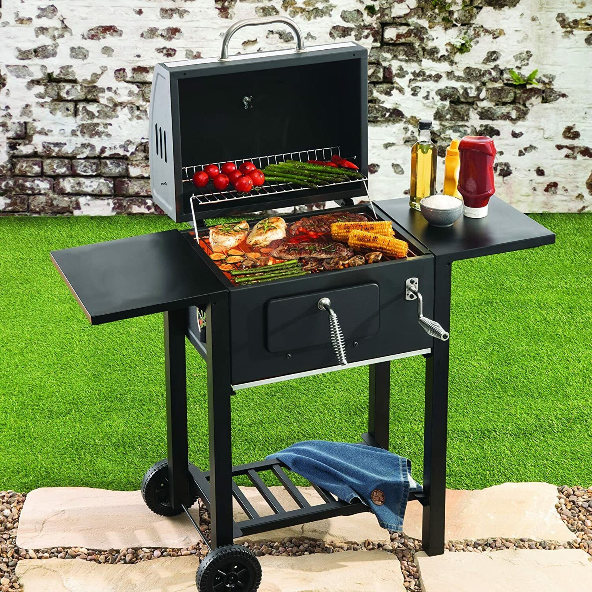 HAIRY BIKERS CHARCOAL BBQ TROLLEY RRP: £299