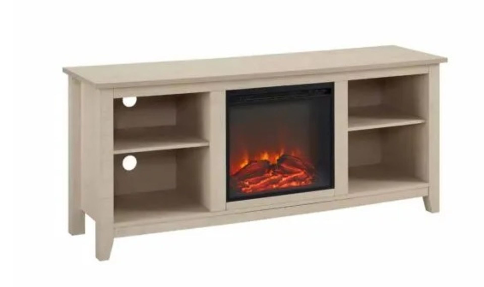 BRAND NEW MAPLE FIREPLACE TV UNIT (WITH ELECTRIC FIRE INSERT) RRP £499