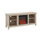 BRAND NEW MAPLE FIREPLACE TV UNIT (WITH ELECTRIC FIRE INSERT) RRP £499