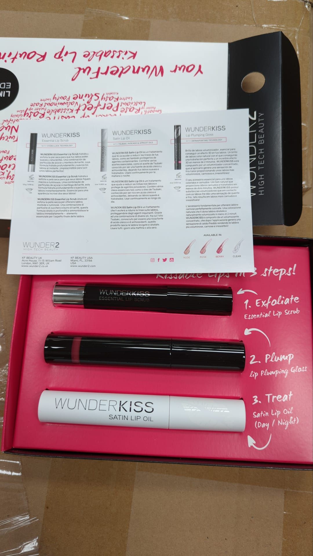 50 X WUNDER2 LIP KIT GIFT SET - RRP £37.95 EACH - 100% GENUINE