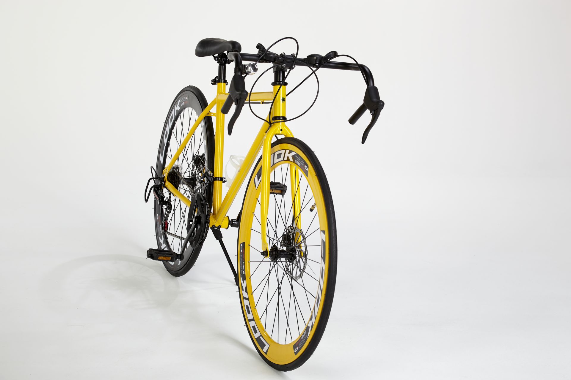 YELLOW STREET BIKE WITH 21 GREAR, BRAKE DISKS, KICK STAND, COOL THIN TYRES - Image 5 of 10