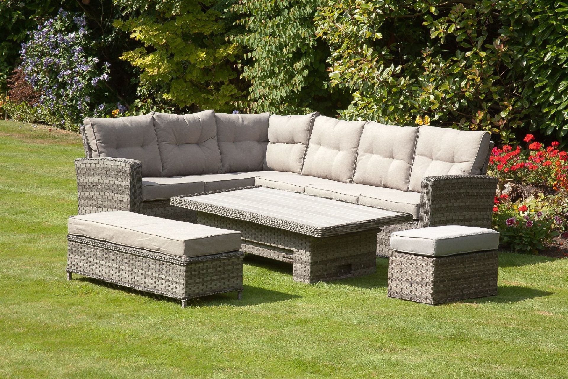 PORTOFINO CORNER SOFA DINING RATTAN COLLECTION SET BRAND NEW RRP £2617.99