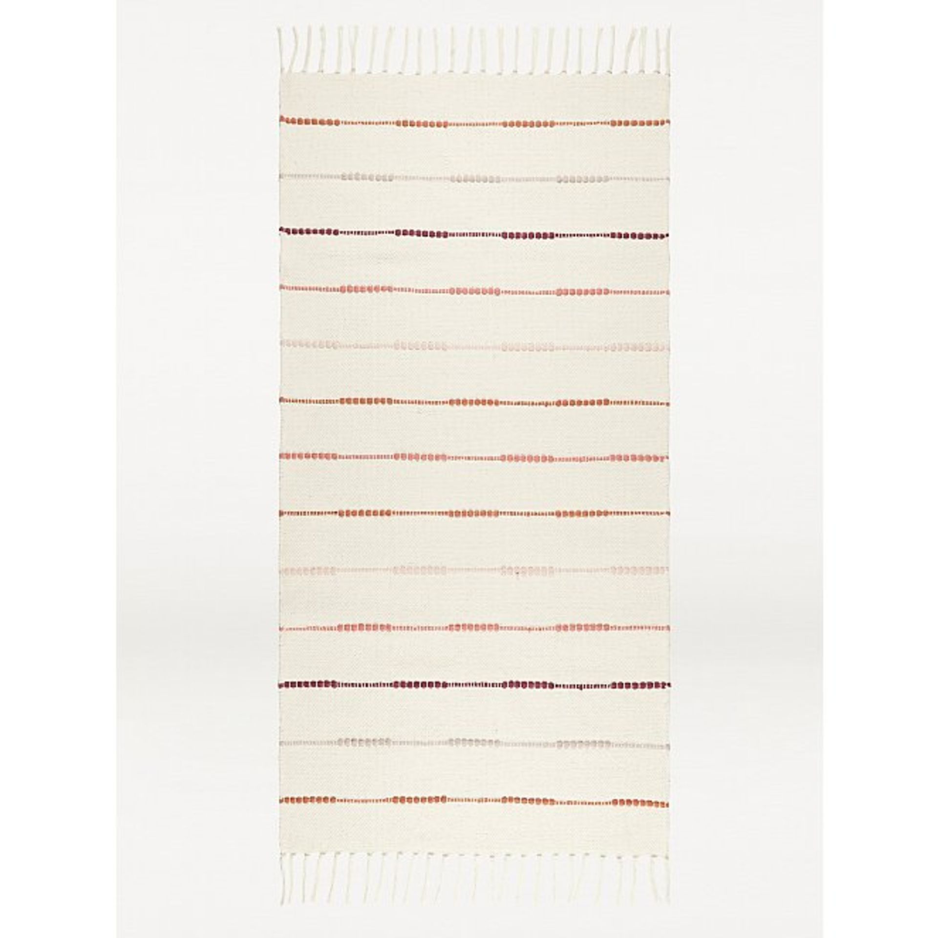 BOX CONTAINING 6 STRIPE TASSEL RUG BY GEORGE (HOME)