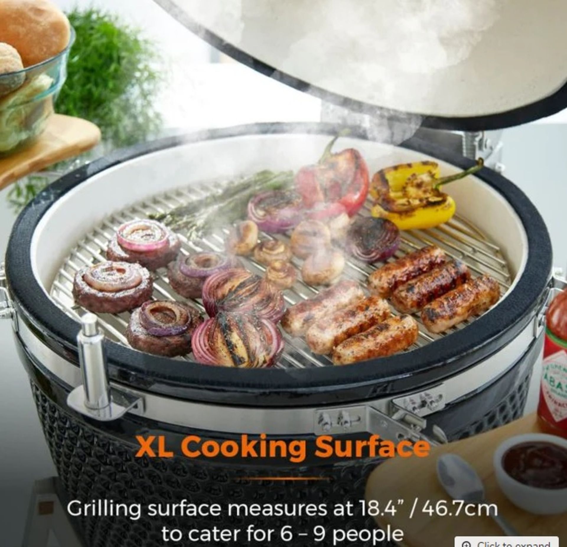 BRAND NEW TOWER KAMADO XL CERAMIC CHARCOAL BBQ RRP£699.99 - Image 3 of 3