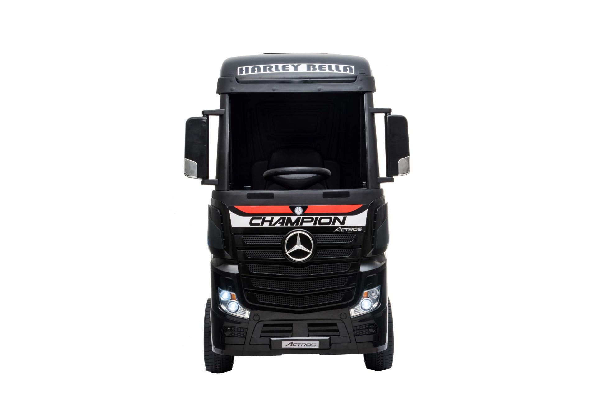 RIDE ON FULLY LICENCED MERCEDES BENZ ACTROS TRUCK HL358 12V WITH OFFICIAL TRAILER - BLACK - Image 7 of 14