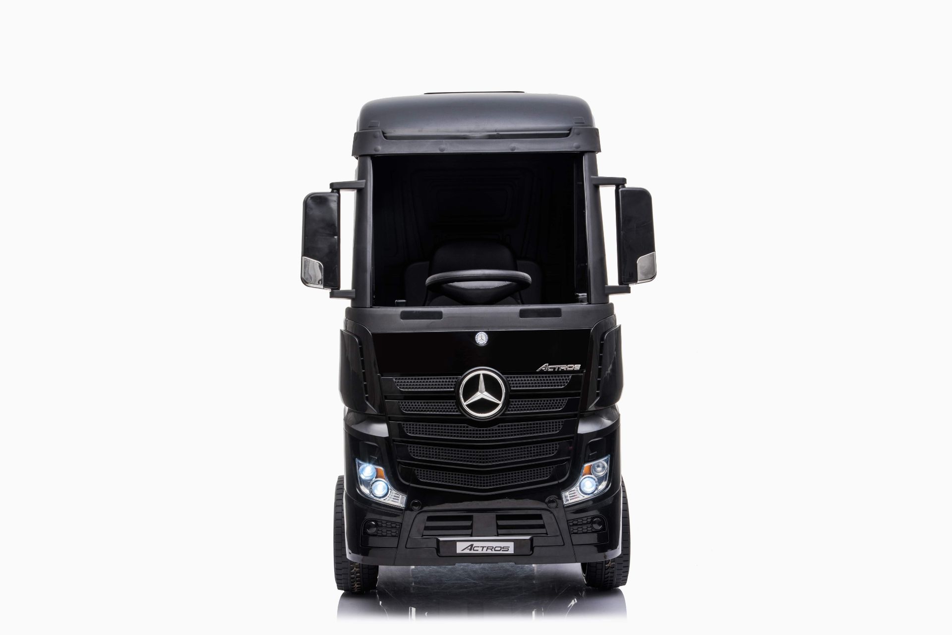 RIDE ON FULLY LICENCED MERCEDES BENZ ACTROS TRUCK HL358 12V WITH OFFICIAL TRAILER - BLACK - Image 6 of 14