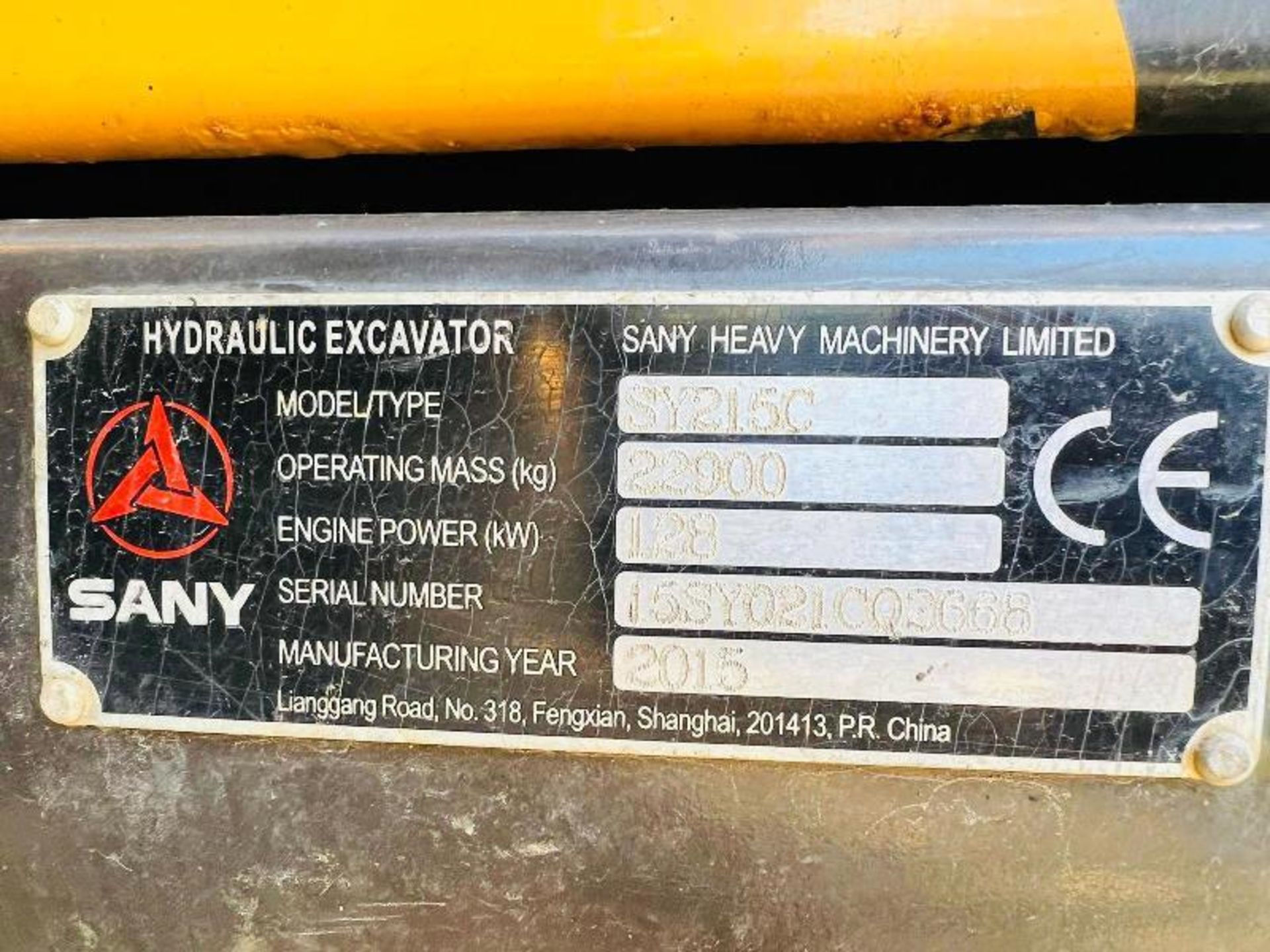 SANY SY215C TRACKED EXCAVATOR * YEAR 2015 * C/W QUICK HITCH - Bild 5 aus 19