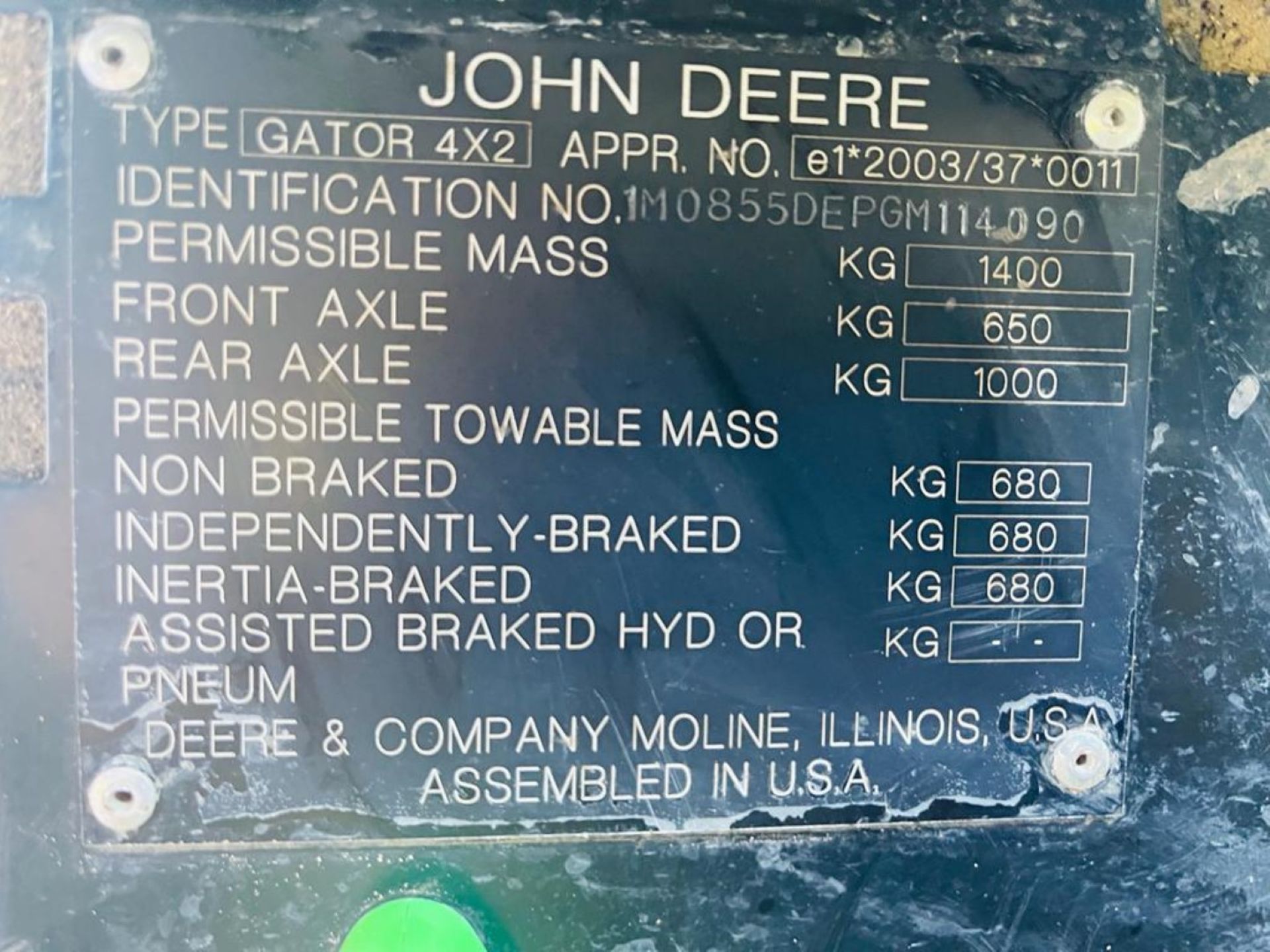 JOHN DEERE XUV855D GAITOR - Image 7 of 17