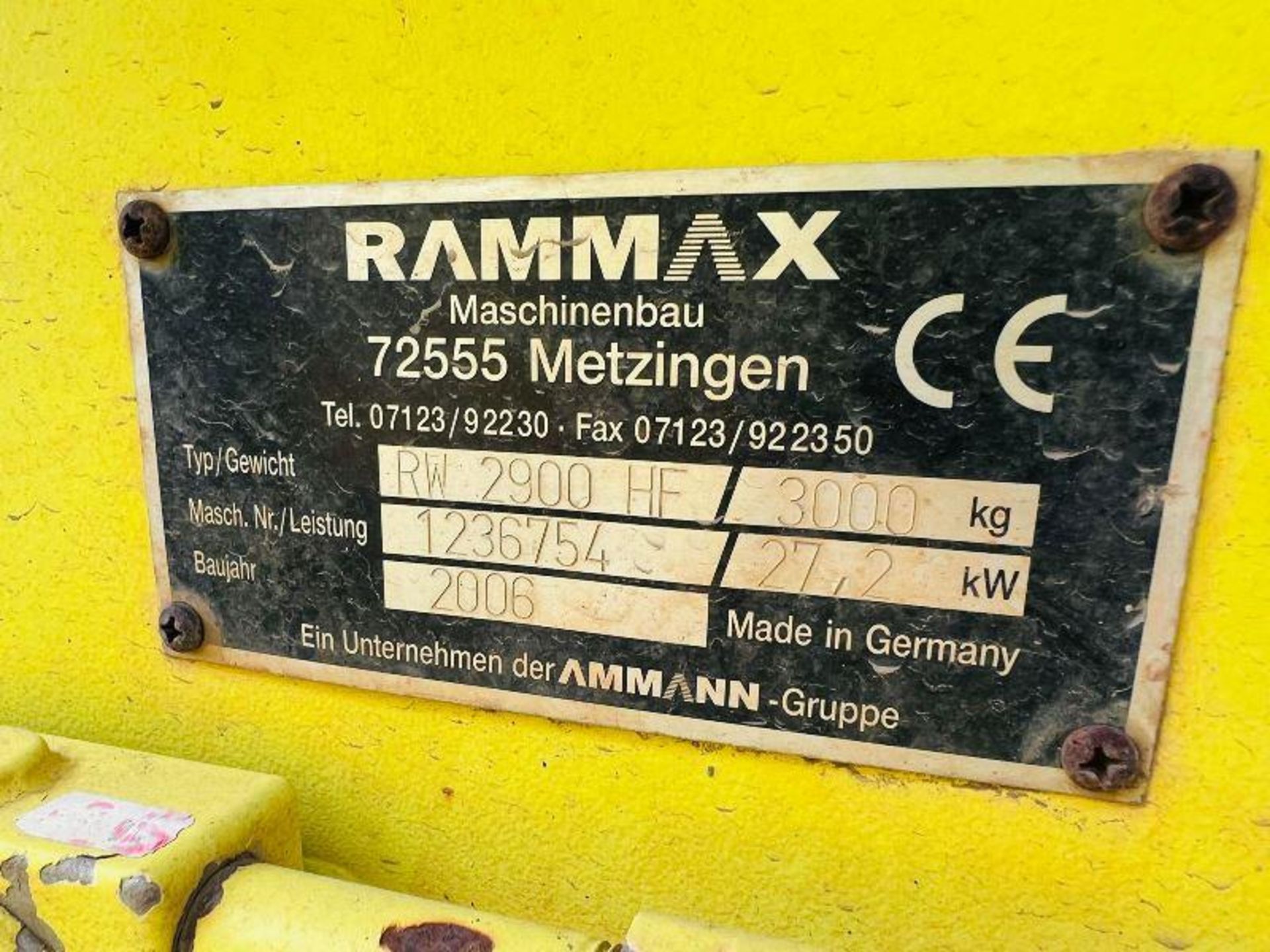 RAMMAX 2900-HF DOUBLE DRUM TRENCH ROLLER * SPARE & REPAIRS - Bild 7 aus 13