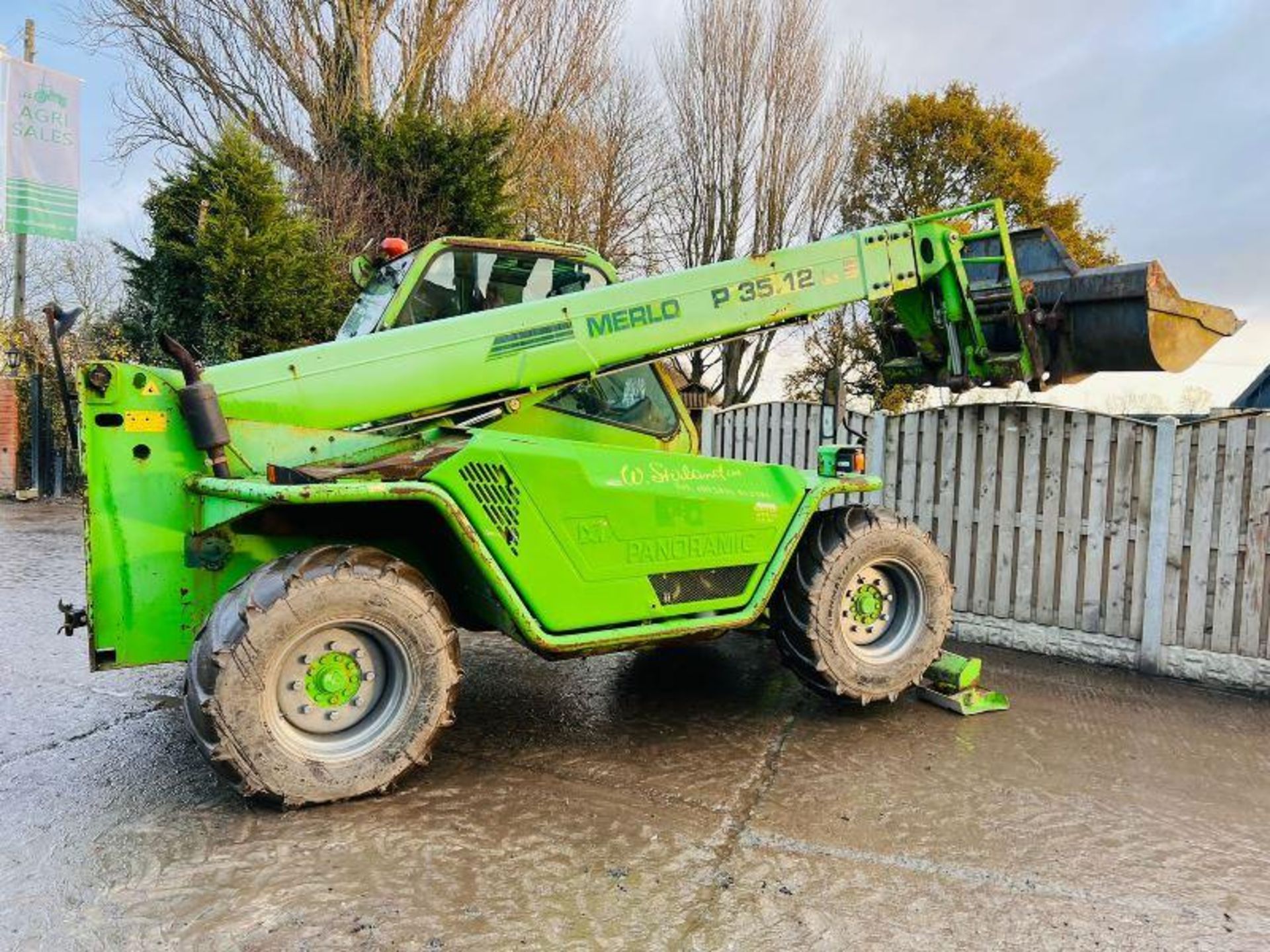 MERLO P35.12K 4WD TELEHANDLER C/W BUCKET & PALLET TINES - Image 4 of 12