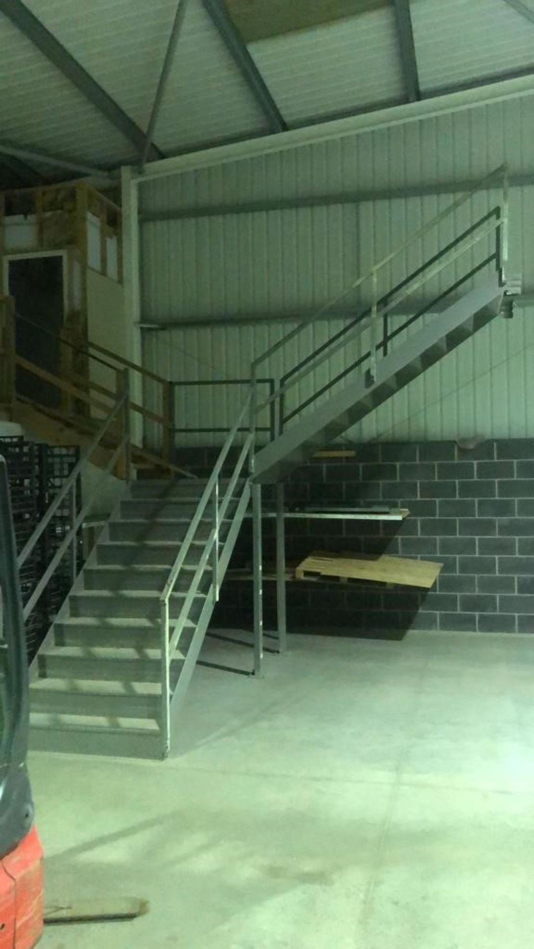 INDUSTRIAL WAREHOUSE MEZZANINE STAIRS STEEL HEAVY DUTY SOLID