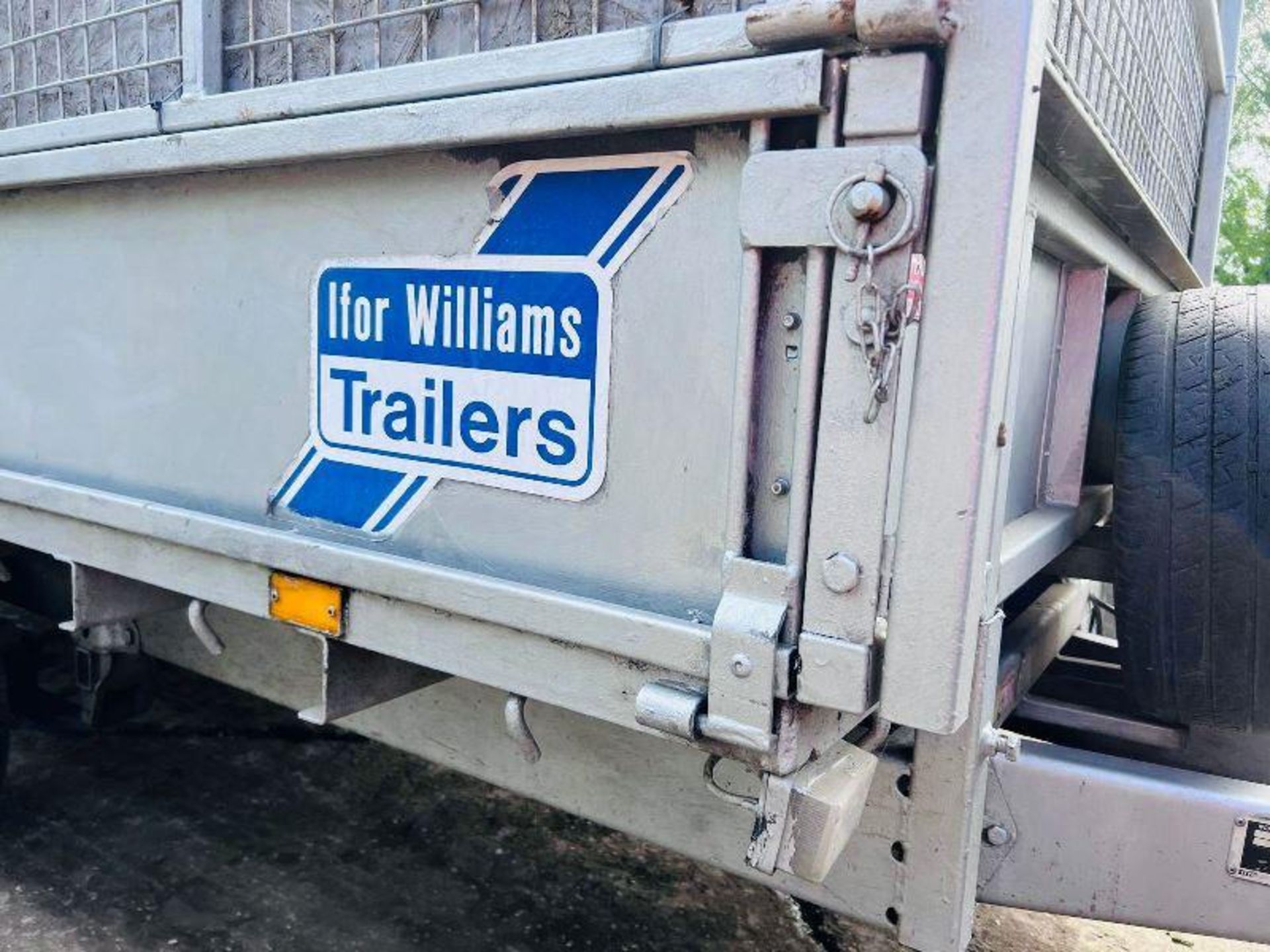 IFOR WILLIAMS LM125G DOUBLE AXLE DROP SIDE TRAILER C/W HIGH SIDED CAGE SIDES - Image 7 of 15