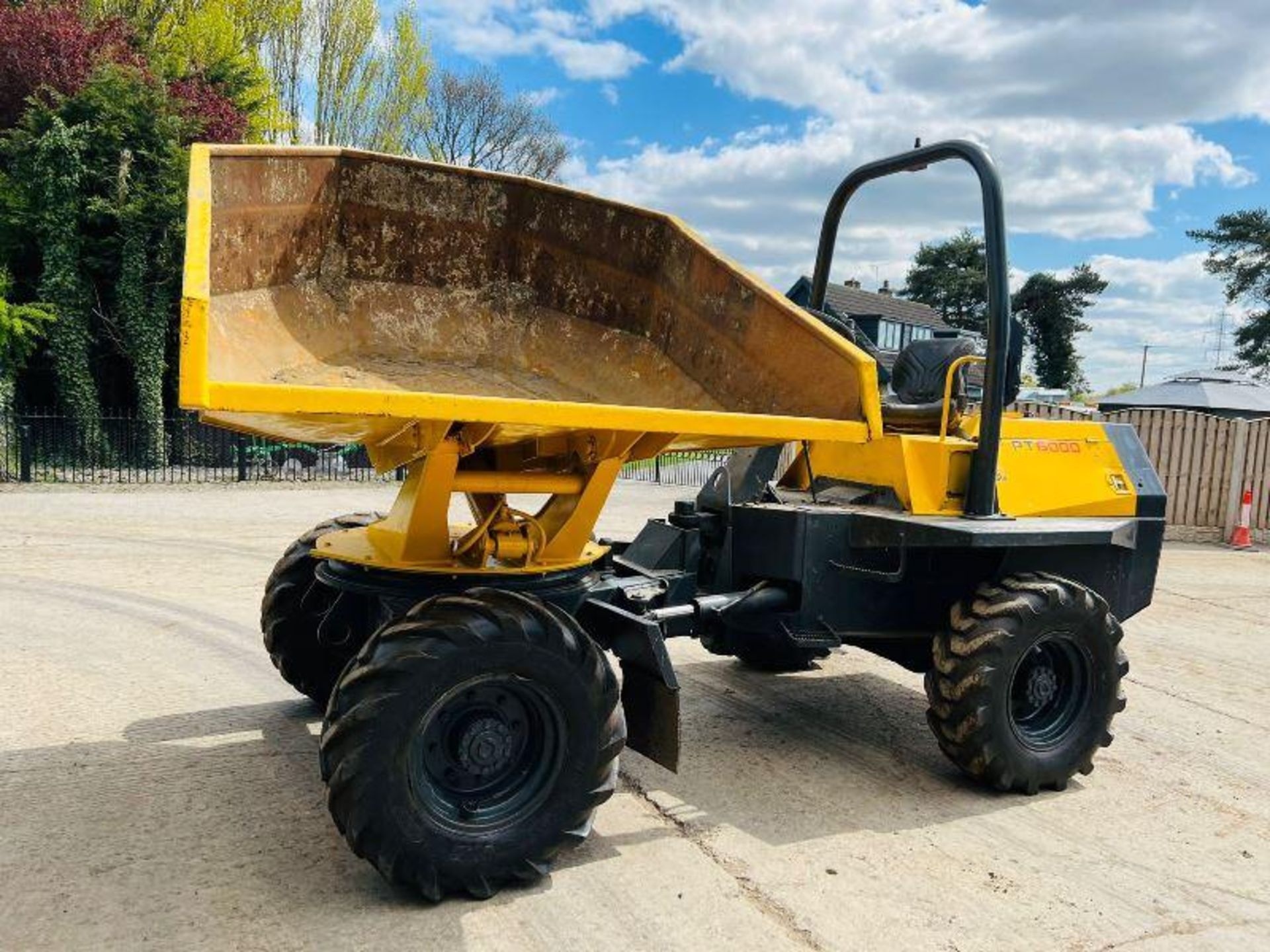 TEREX PT6000 4WD SWIVEL TIP DUMPER C/W ROLE BAR - Image 6 of 19