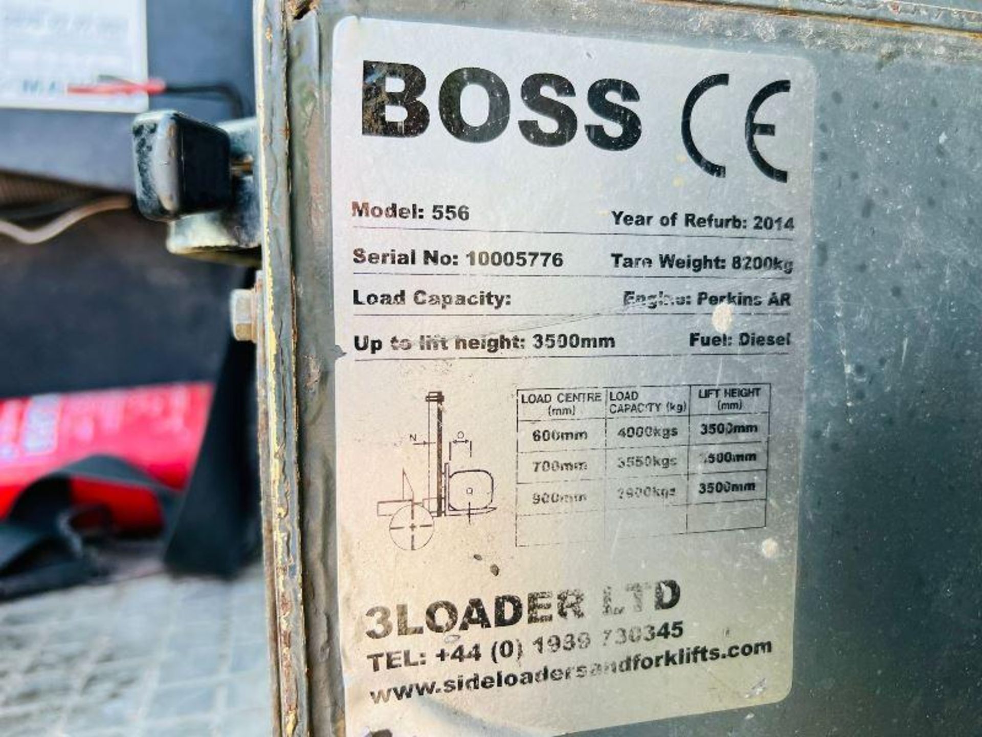 BOSS 556 SIDE LOADING FORKLIFT *FULL REFURB IN 2014* C/W PERKINS ENGINE - Image 22 of 25