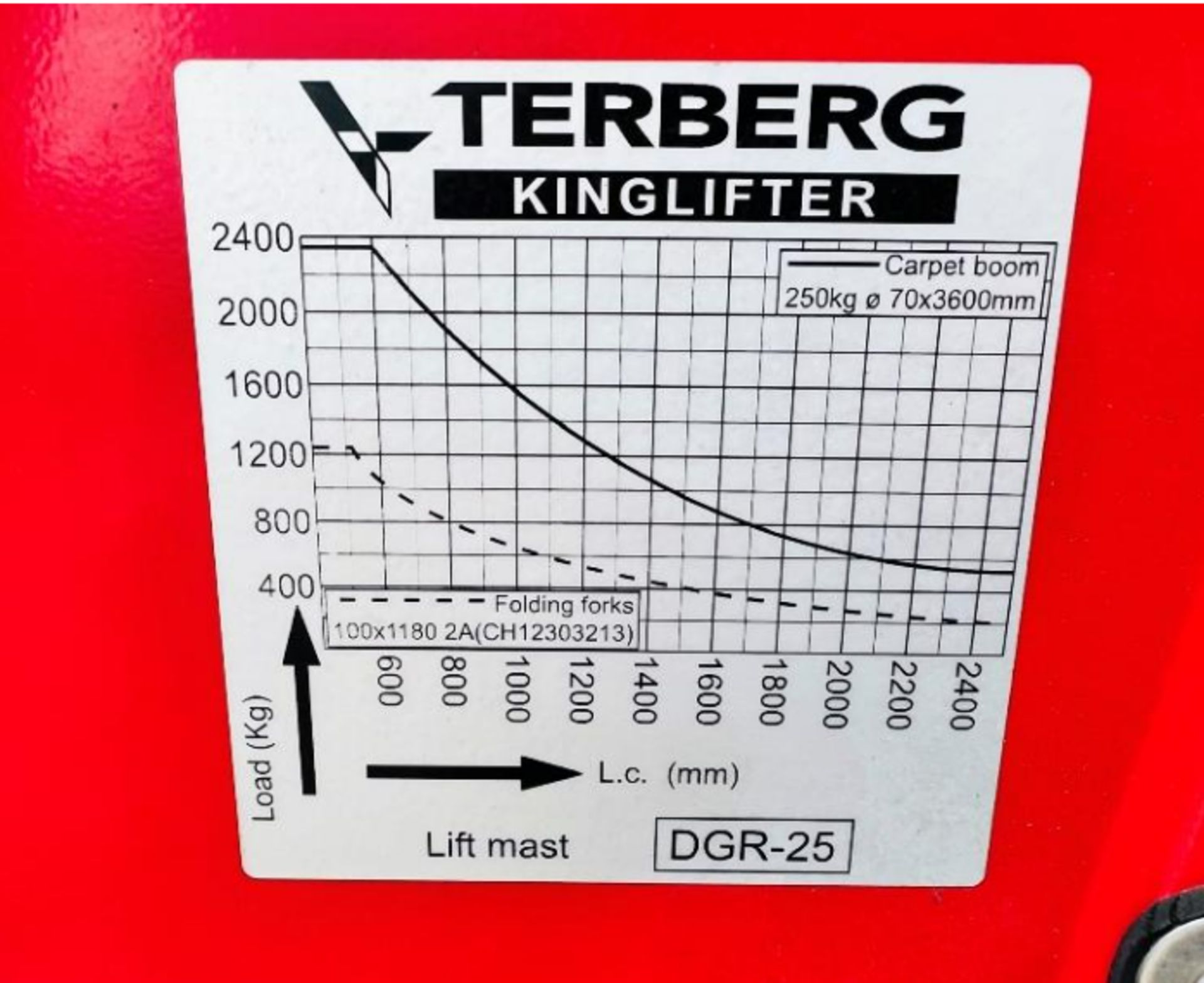 TERBERG DGR-25 KINGLIFTER FORK TRUCK * YEAR 2014 * C/W 2 STAGE MASK - Image 14 of 15