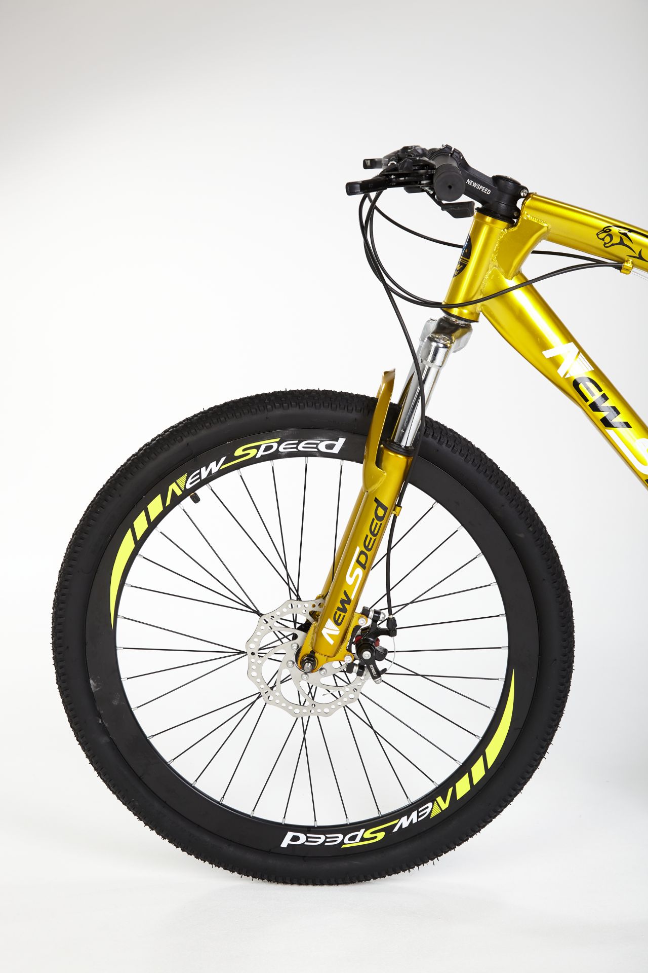 BRAND NEW NEW SPEED 21 GEARS STUNNING SUSPENSION GOLD COLOURED MOUNTAIN BIKE - Image 8 of 11