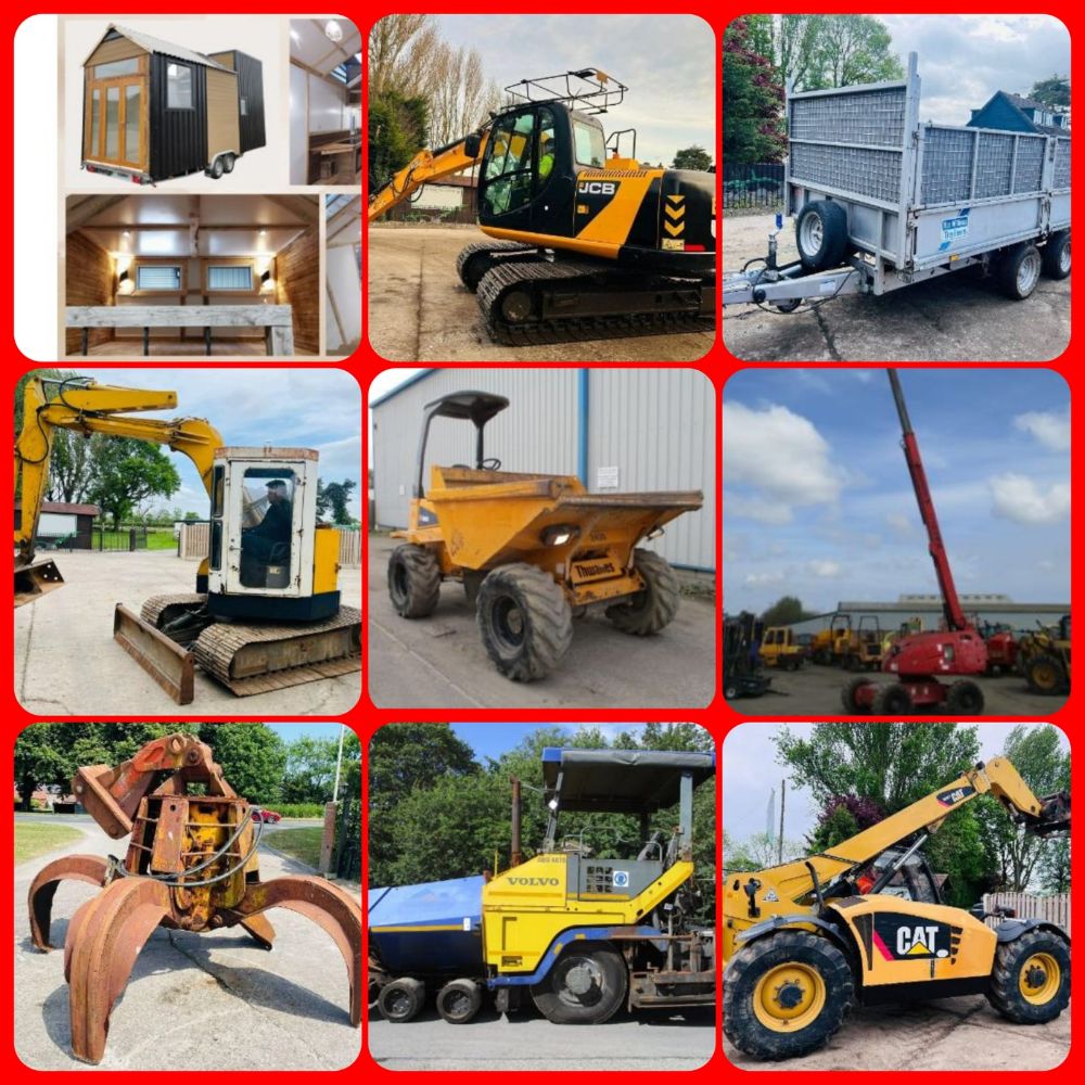 AUCTION OF AGRI, DUMPERS FLT, MACHINERY HGV, TRACTOR & PLANT Ends from Monday 7th August 11am